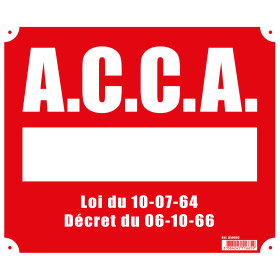 Panneau ''A.C.C.A.'' 30 x 25 cm akylux