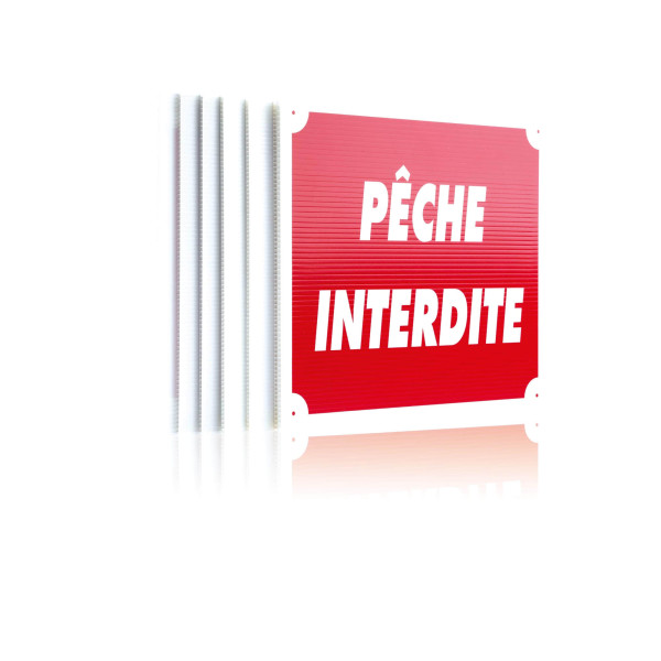 Panneau ''Pêche interdite'' 30 x 25 cm — vue 2
