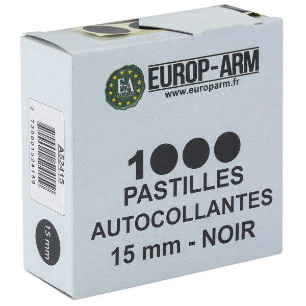 Pastilles autocollantes noires diam. 15 ou 19 mm — vue 3