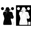 100 cibles cartons silhouette Police 51 x 71 cm