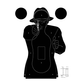 100 cibles cartons silhouette Police 51 x 71 cm — vue 2