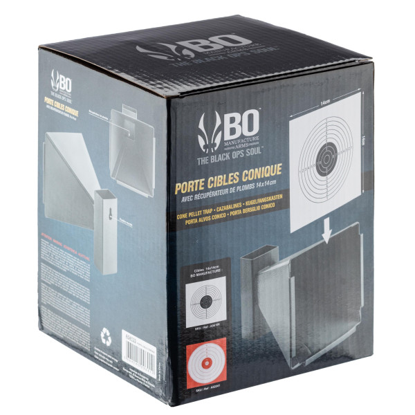 Porte cible conique 14 x 14 cm BO Manufacture en acier — vue 6