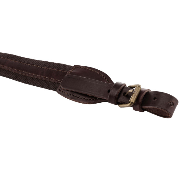 Bretelle fusil toile anti dérapante et cuir — vue 2