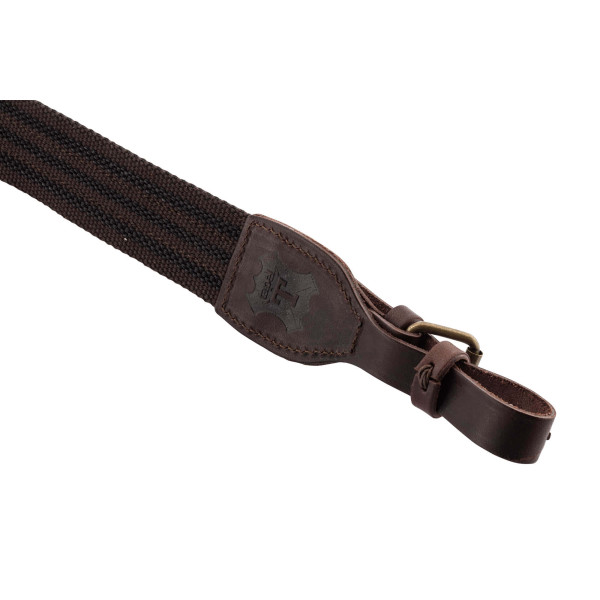 Bretelle fusil toile anti dérapante et cuir — vue 3