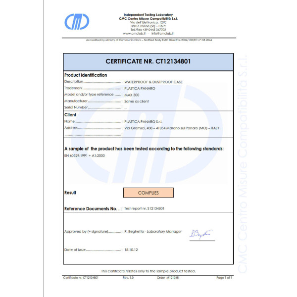 Mallette Waterproof Max 300S 300 x 225 x h 132 mm - Plastica Panaro — vue 7