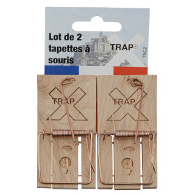 Tapette à souris en bois, lot de 2