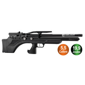 Carabine à air PCP Aselkon MX7 Régulateur Jet Black Cal. 5.5