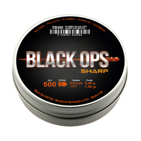 Boîte de 500 plombs Black Ops Sharp à tête pointue cal. 4.5 mm — vue 4