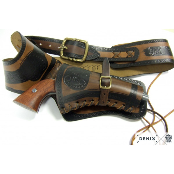 Ceinturon avec un holster pour revolver Western — vue 6