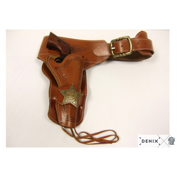 Ceinturon avec un holster sherif pour revolver Western — vue 3