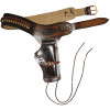 Ceinturon brun pour 1 ou 2 revolvers Western — vue 2