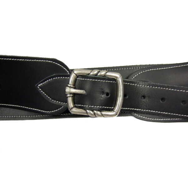 Ceinturon noir avec un holster pour revolver Western — vue 8