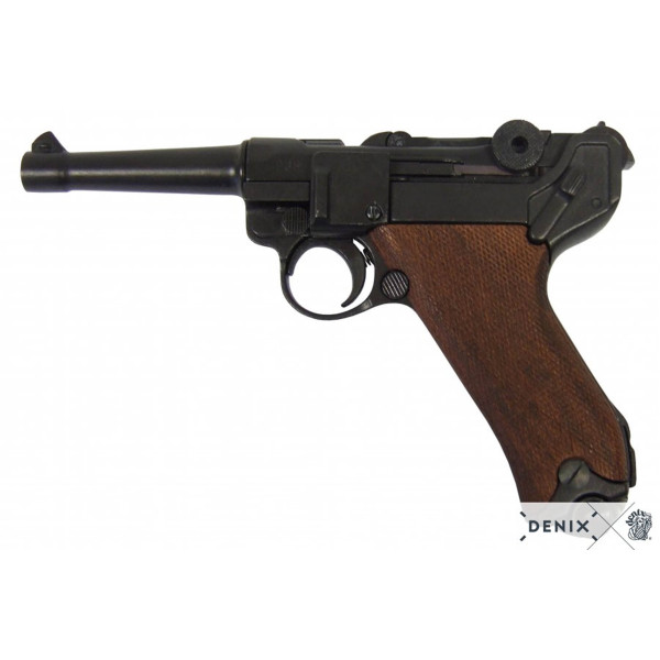 Pistolet Denix Luger P08 Parabellum crosse bois — vue 3