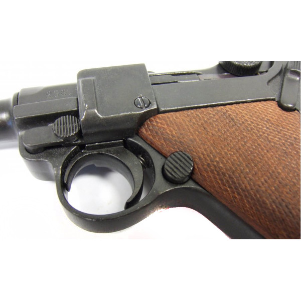 Pistolet Denix Luger P08 Parabellum crosse bois — vue 5