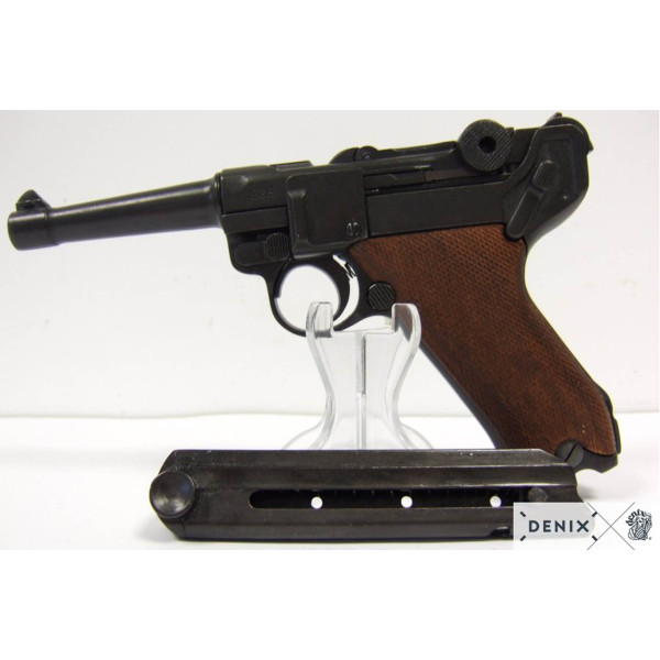 Pistolet Denix Luger P08 Parabellum crosse bois — vue 8
