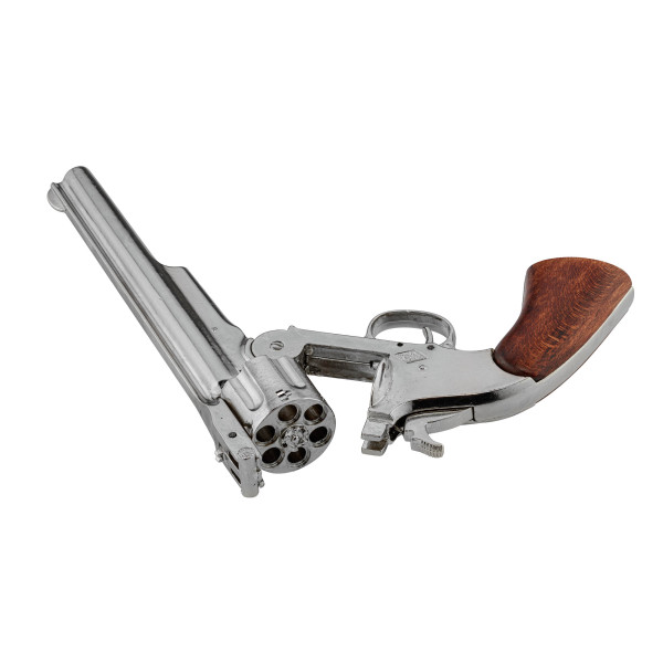Réplique décorative Denix de Revolver Smith & Wesson 1869 nickelé — vue 4