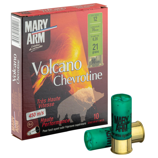Cartouches Mary Arm chevrotine Volcano Haute vitesse - Cal. 12/70 — vue 2