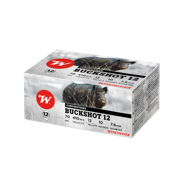 Cartouches Winchester chevrotines buckshot - Cal. 12/70 — vue 2