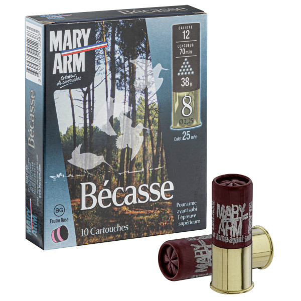 Cartouches Mary Arm Bécasse 38 BG- Cal. 12/70 — vue 4