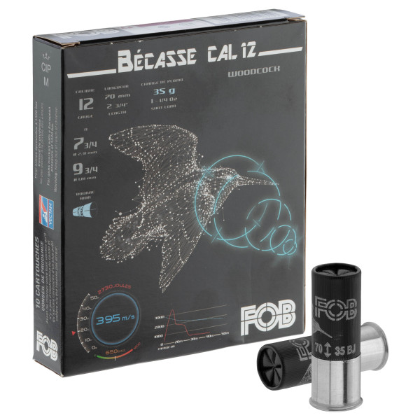FOB 12/70 Spéciale Bécasse 35g Plomb 7 3/4 + 9 3/4 — vue 4