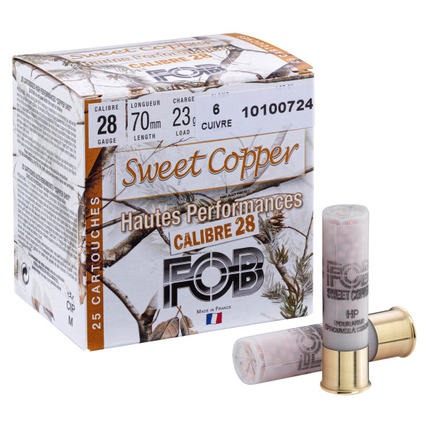 Cartouche de chasse sans plomb FOB Sweet Copper cal. 28 HP — vue 3