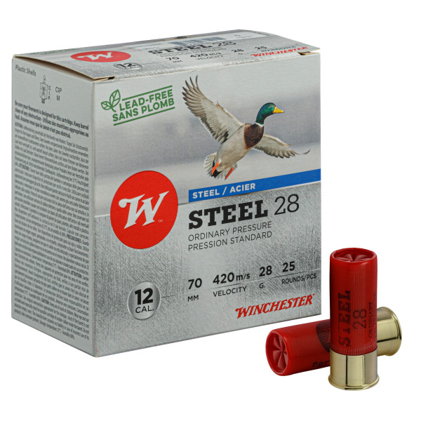 Cartouches de chasse Winchester 12/70 28g Acier numéro 5 Pressions Standard — vue 2