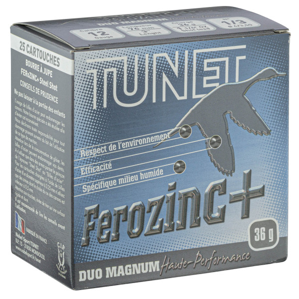 Cartouches de chasse Hautes Performances Tunet Ferozinc+ Duo-Magnum 12/76 36g Acier numéro 1/3 — vue 3