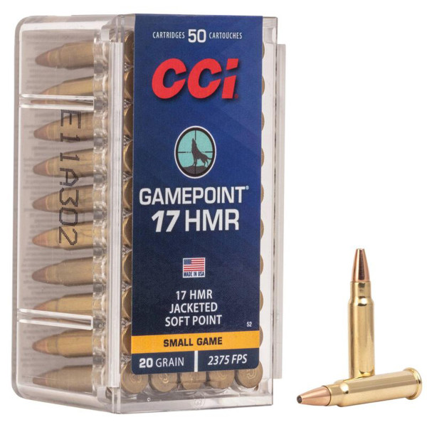 Cartouches CCI .17 HMR Gamepoint 20 grains — vue 3