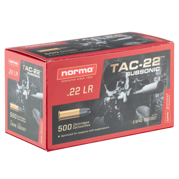Cartouches .22 LR Norma Subsonique — vue 3
