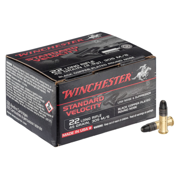 Cartouches 22 LR Black Copper plated round nose — vue 3