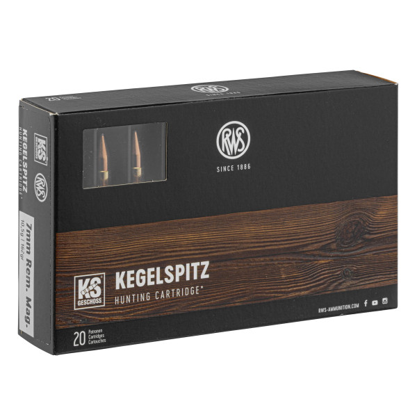 RWS 7mm Rem Magnum Pointe conique KS 162 gr / 10.5 g — vue 5