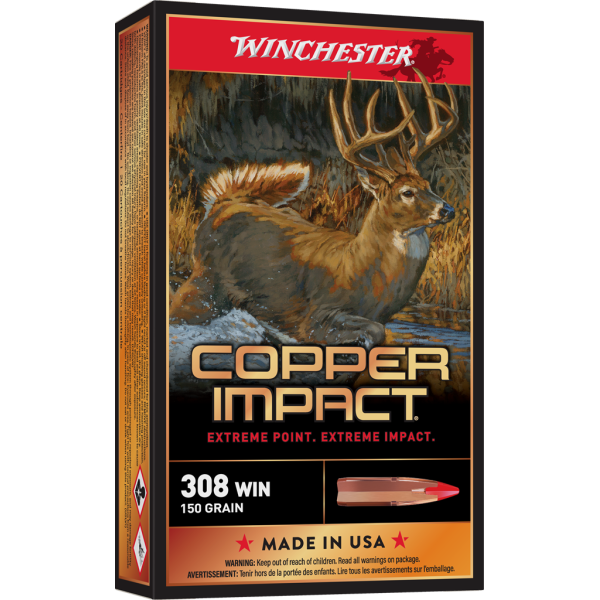 Winchester Copper Impact Extreme Point .308 Winchester 150 gr / 9.7 g — vue 4