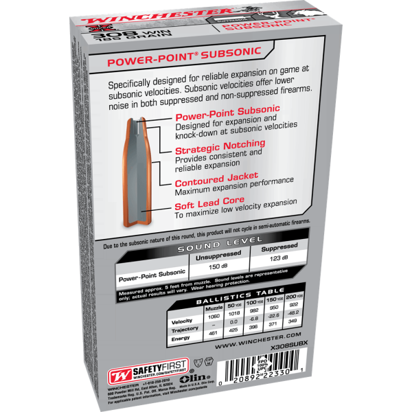 Winchester Subsonic HP .308 Win 185 gr / 12 g — vue 9
