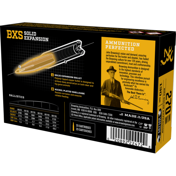 Browning .270 Win BXS 130 grains / 8,4 g — vue 10