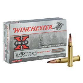 20 cartouches WINCHESTER SUPER X 8x57 JRS 195 gr / 12,6 g POWER POINT