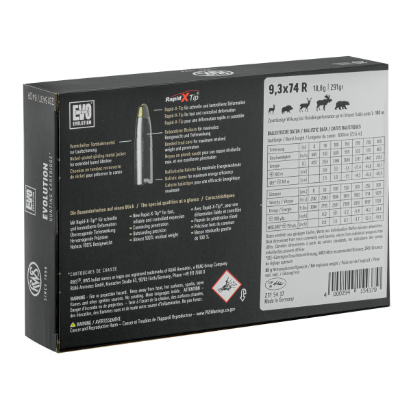RWS 9.3x74 R Evolution 291 gr / 18.9 g — vue 2