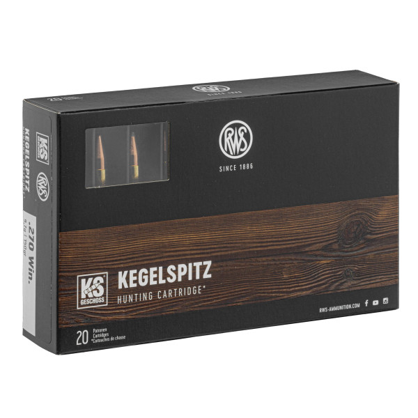 RWS .270 Winchester Pointe conique KS 150 gr / 9.7 g — vue 6