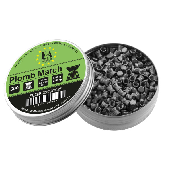 Plombs Match Europ-Arm à tête plate cal. 4,5 mm — vue 2